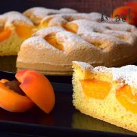 Apricot Charlotte Cake with Almonds